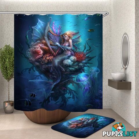 Deep Ocean Mermaid Shower Curtain - Curtain - 7427046126489