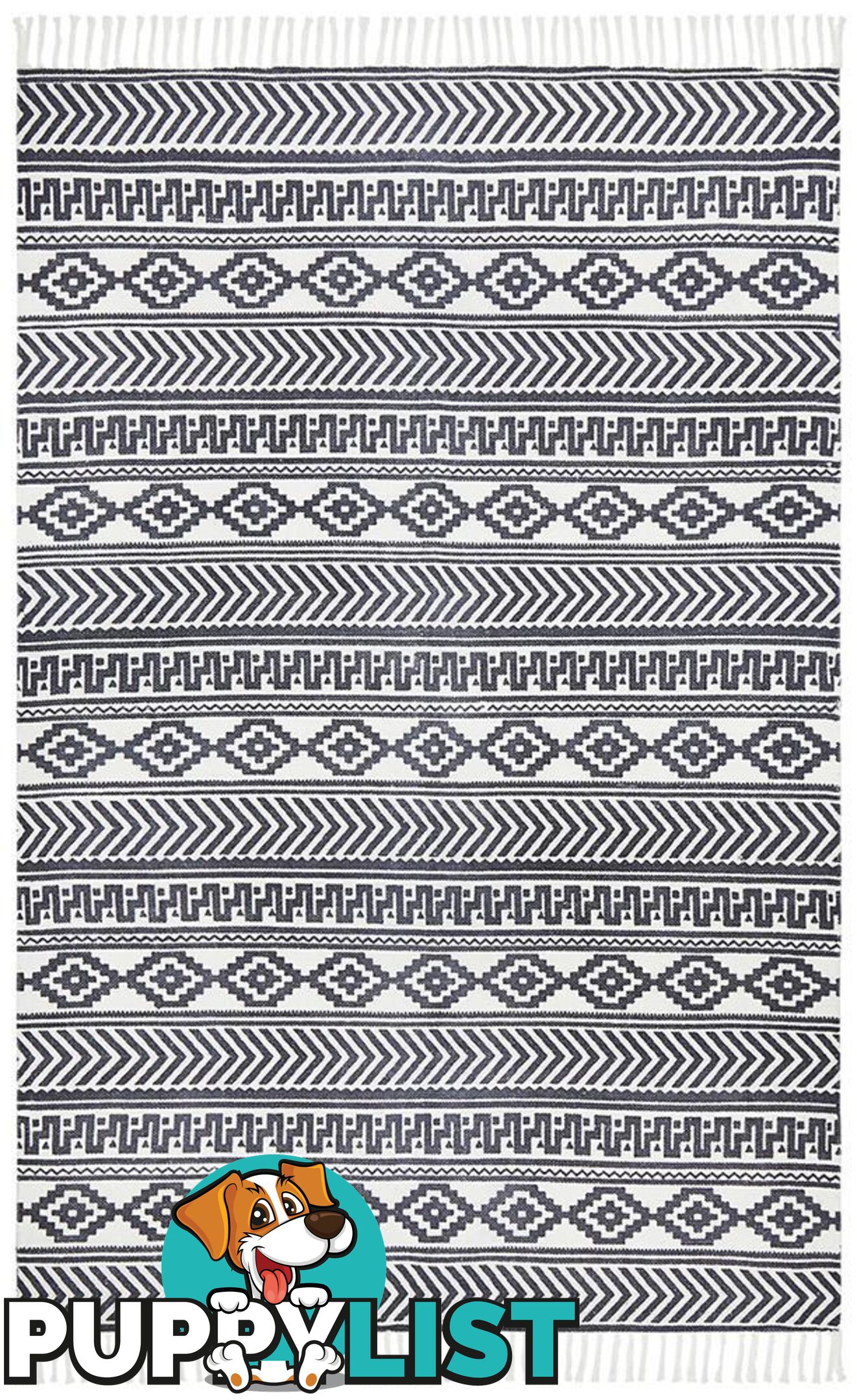 Zulu Totemic Rally White Rug - Unbranded - 9375321835558