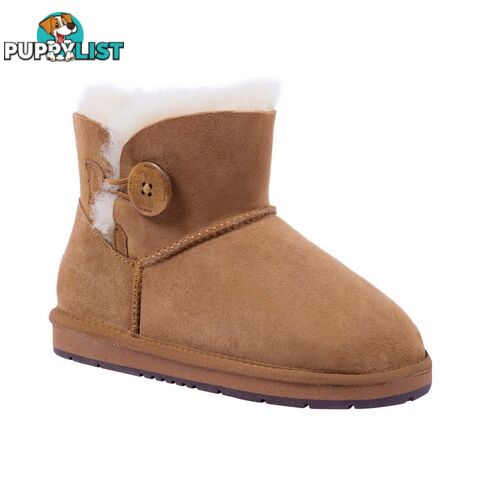 UGGS Mini Button Sheepskin Clove 5883 Unisex Chestnut - UGG - 822427509450