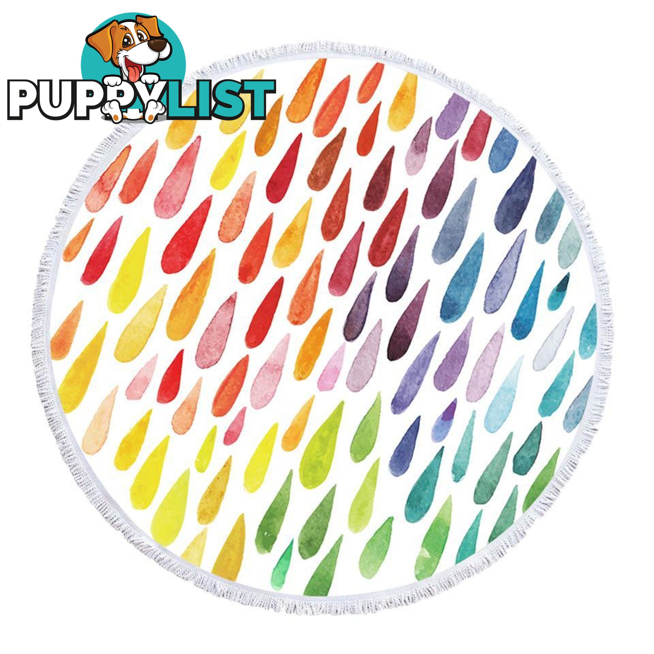 Colorful Rain Drops Beach Towel - Towel - 7427046331302