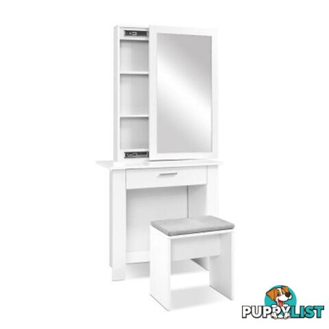 Dressing Table Mirror Stool Mirror Cabinet Makeup Storage Desk - Artiss - 9350062272862