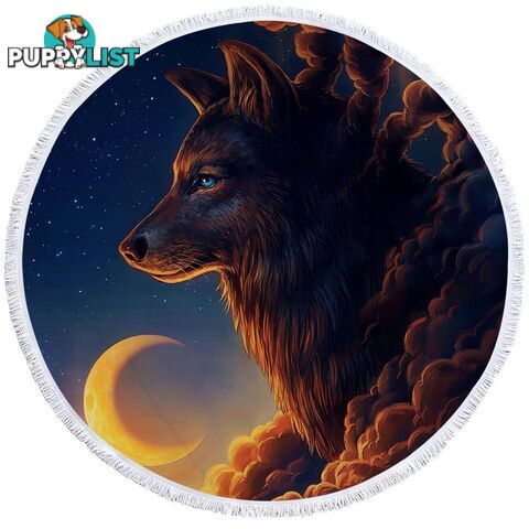 Guardian Wolf Beach Towel - Towel - 7427046329569