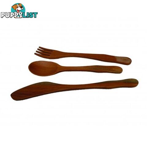 Toddler Wooden Utensil Set - Qtoys - 8936074268003