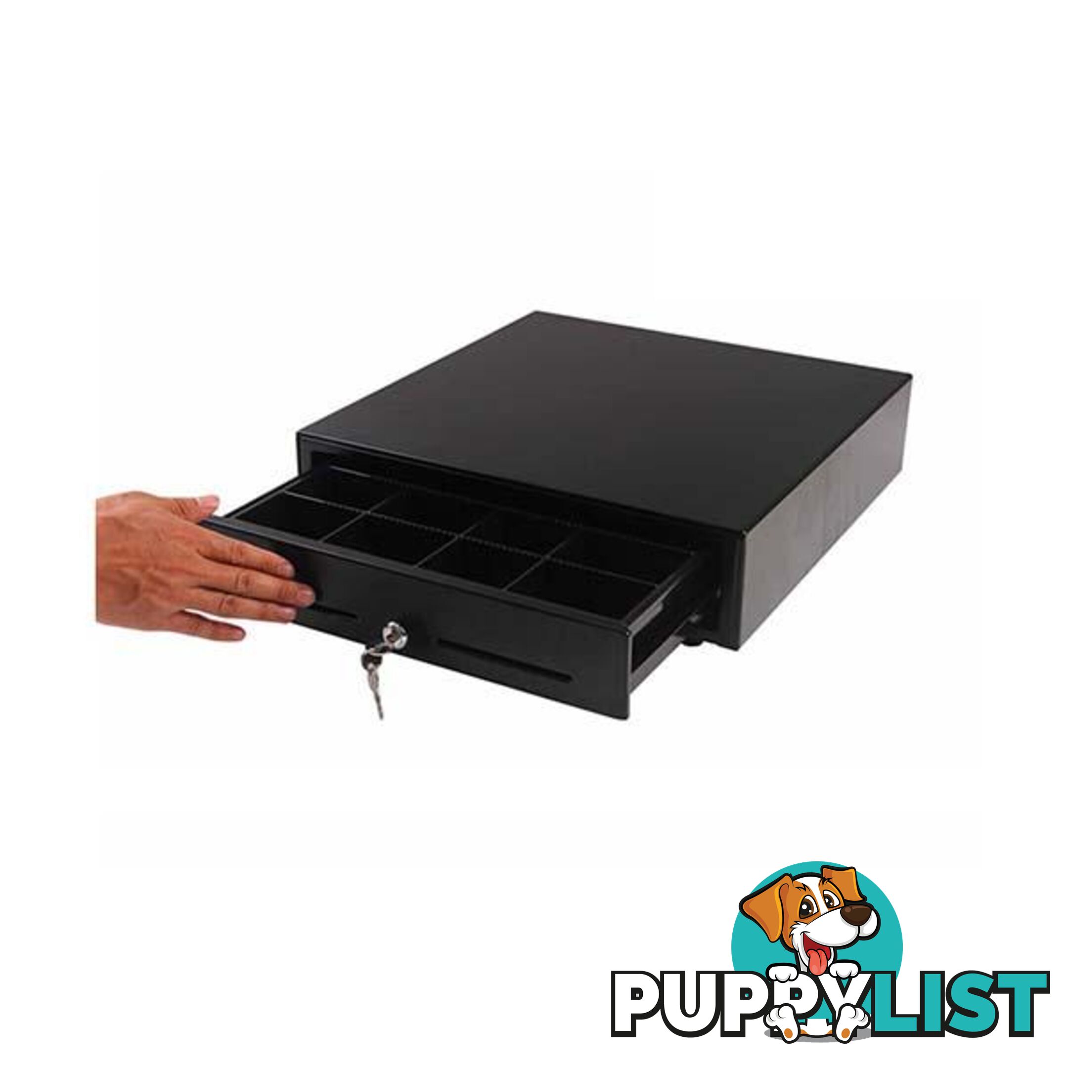 Soga Black Cash Drawer Manual 4 Bills 8 Coins Cheque Slot Tray Pos 410 - Soga - 9476062088910