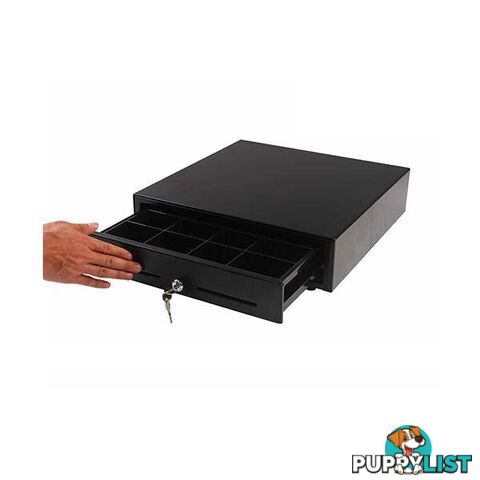 Soga Black Cash Drawer Manual 4 Bills 8 Coins Cheque Slot Tray Pos 410 - Soga - 9476062088910