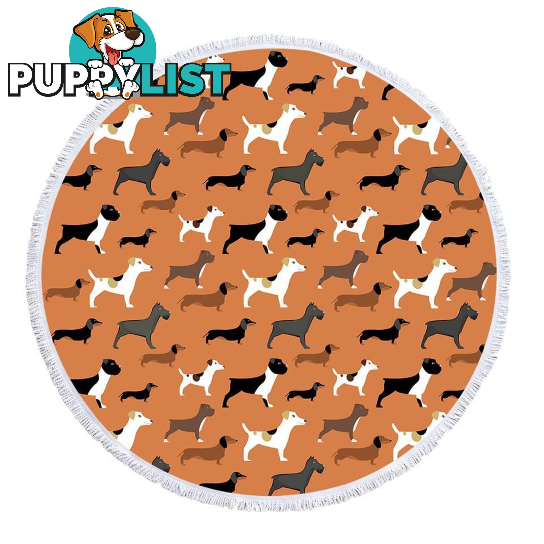 Dogs Pattern Beach Towel - Towel - 7427046343510