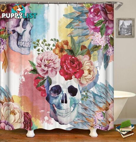 Art Painting Skulls Shower Curtain - Curtain - 7427046043861