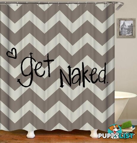 Get Naked Caption Shower Curtain - Curtains - 7427045925304