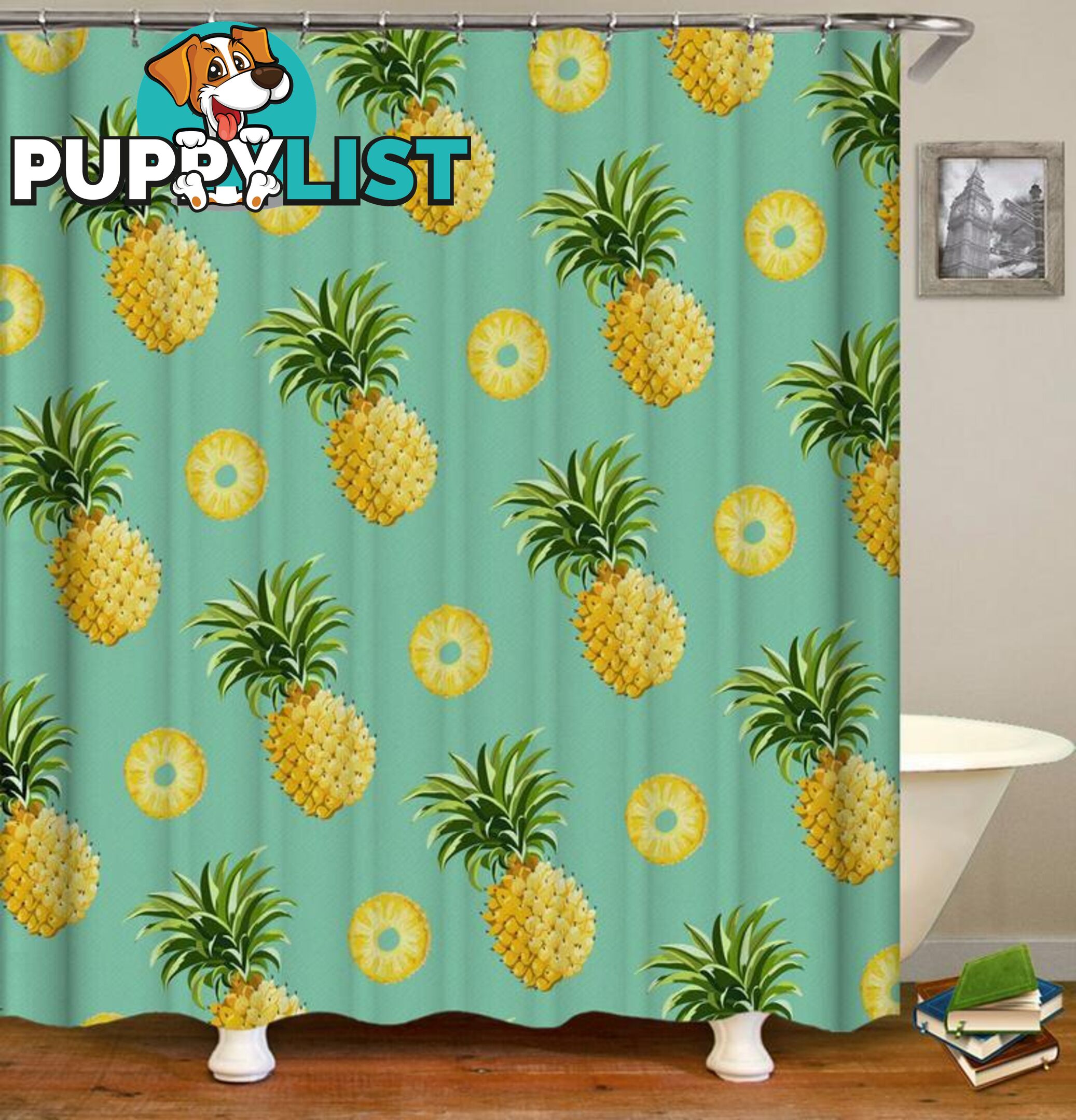 Pineapples And Pineapples Cuts Shower Curtain - Curtain - 7427045970595