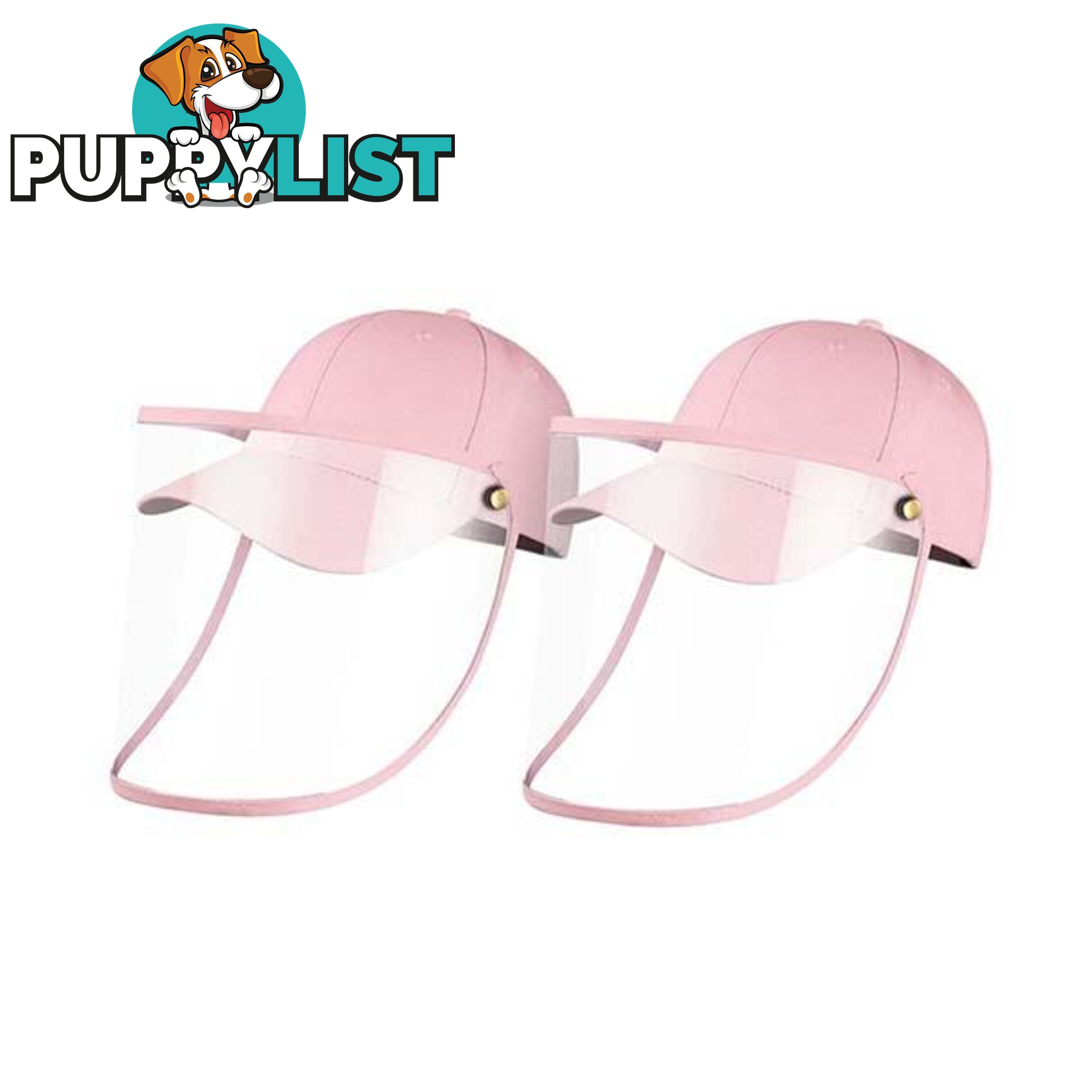 2X Outdoor Hat Anti Fog Dust Saliva Cap Face Shield Cover Kids Pink - Unbranded - 9476062095758