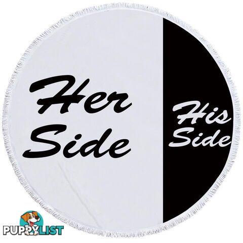 His Side Her Side Beach Towel - Towel - 7427046326117