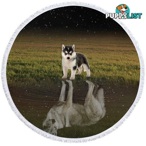 Husky Dogs Beach Towel - Towel - 7427046315104