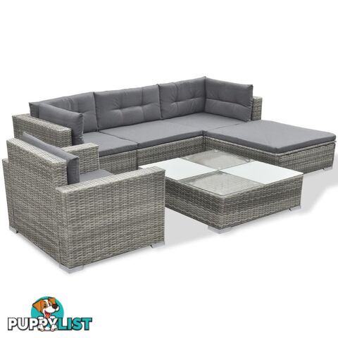 Poly Rattan 17-Piece Garden Sofa Set (Grey) - Unbranded - 4326500416735