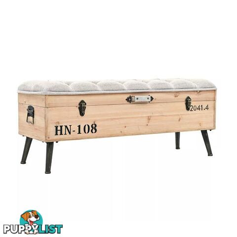 Storage Bench 120 X 40 X 50 Cm Solid Wood And Mdf - Bench - 7427046166768