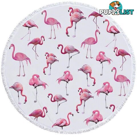 Flamingo Pattern Beach Towel - Towel - 7427046330718