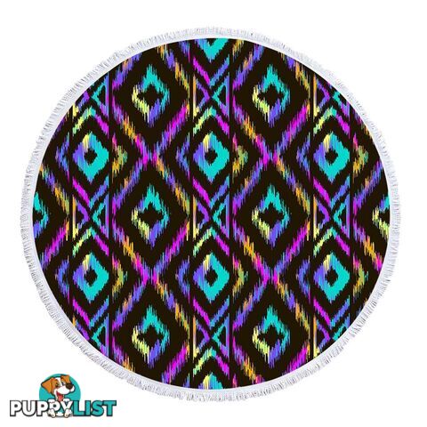 Crazy Colored Diamond Pattern Beach Towel - Towel - 7427046341936