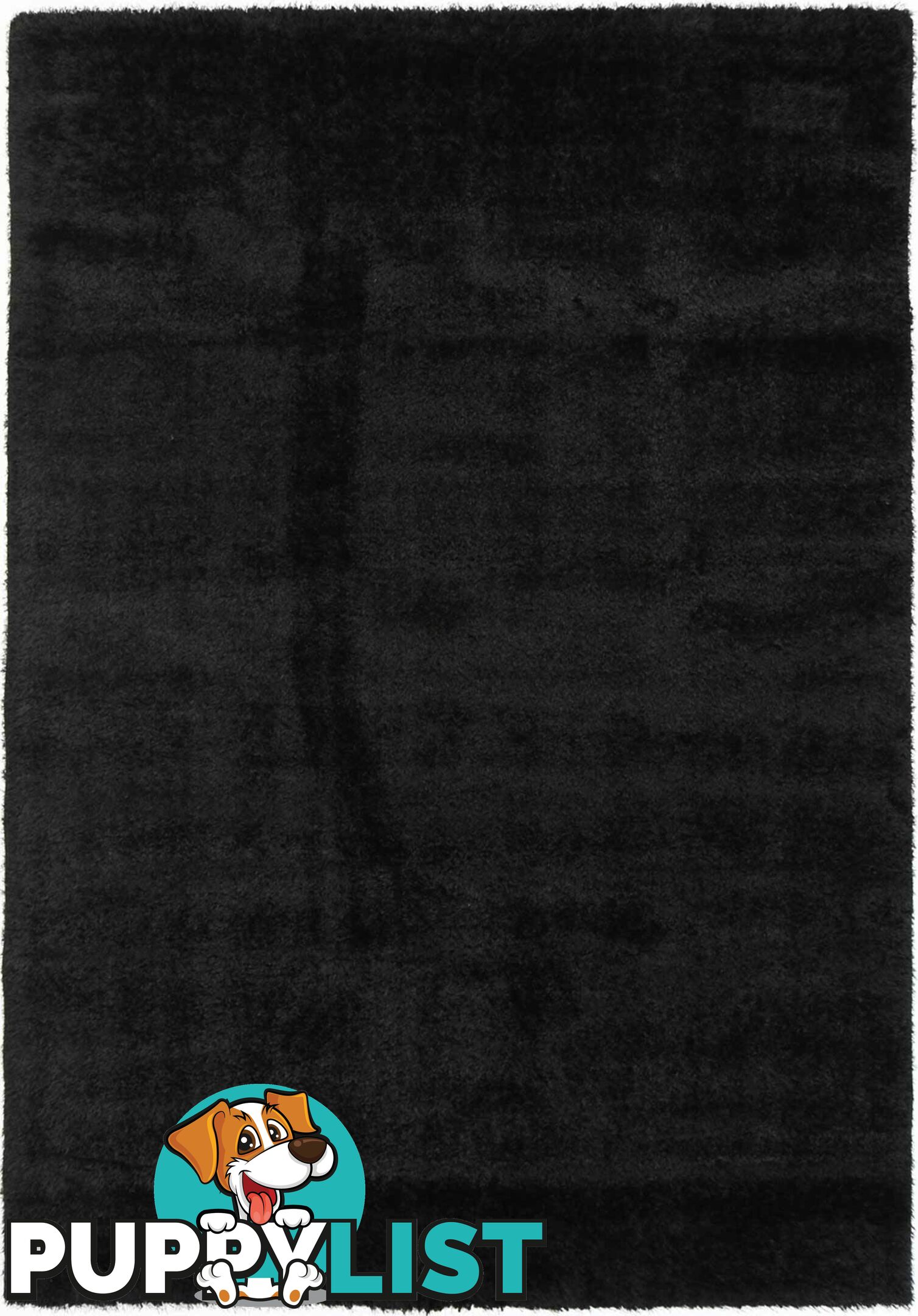 Puffy Soft Shag Black Rug - Unbranded - 7427046303910