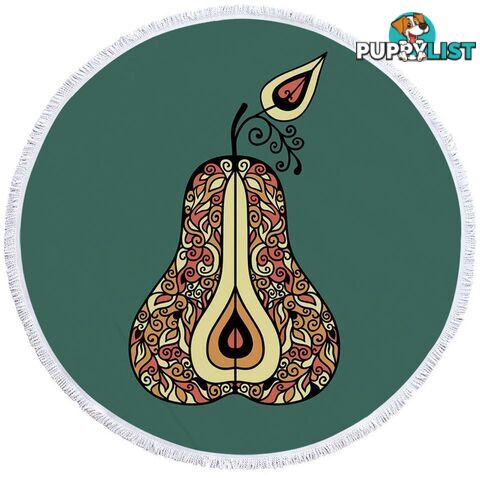 Pear Cut Beach Towel - Towel - 7427046340724