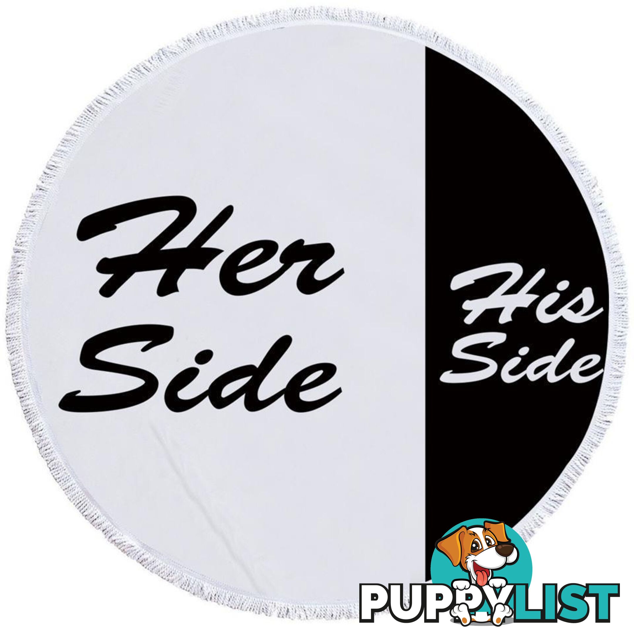 His Side Her Side Beach Towel - Towel - 7427046326094