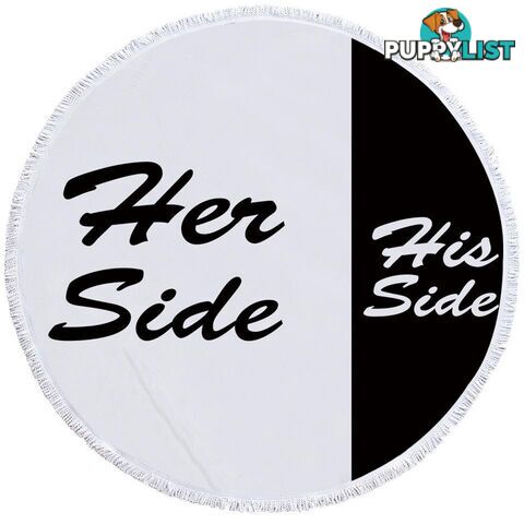 His Side Her Side Beach Towel - Towel - 7427046326094