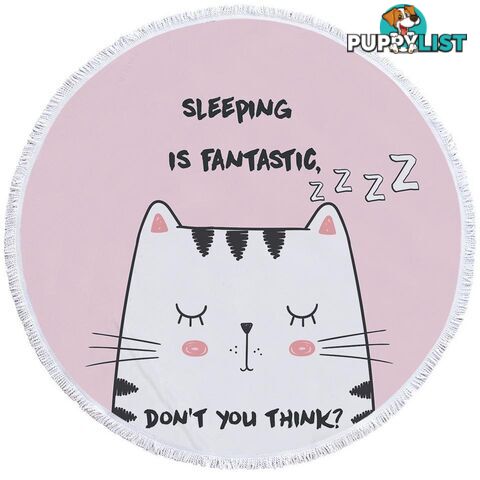 Sleepy Cat Beach Towel - Towel - 7427046307208