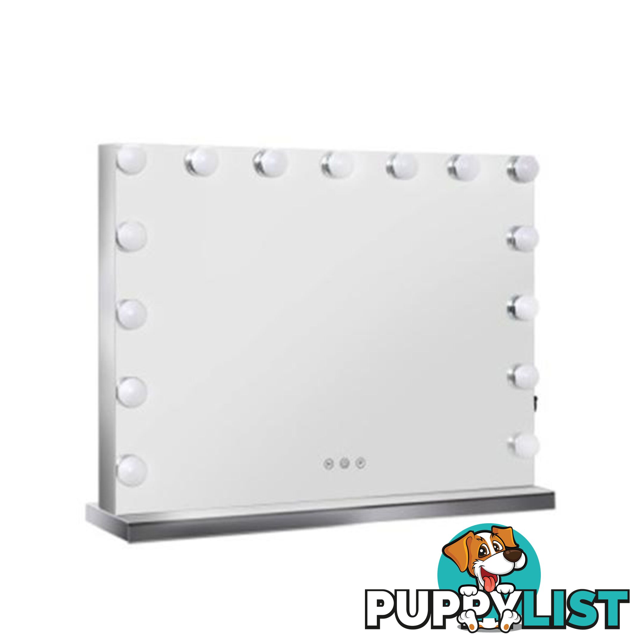 Hollywood Frameless Makeup Mirror With 15 Led Lighted Vanity 58X46 Cm - Embellir - 9350062279229