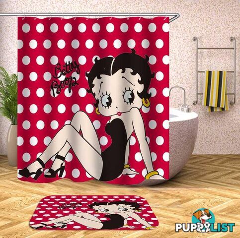 Betty Boop Polka Dot Background Shower Curtain - Curtain - 7427046057363