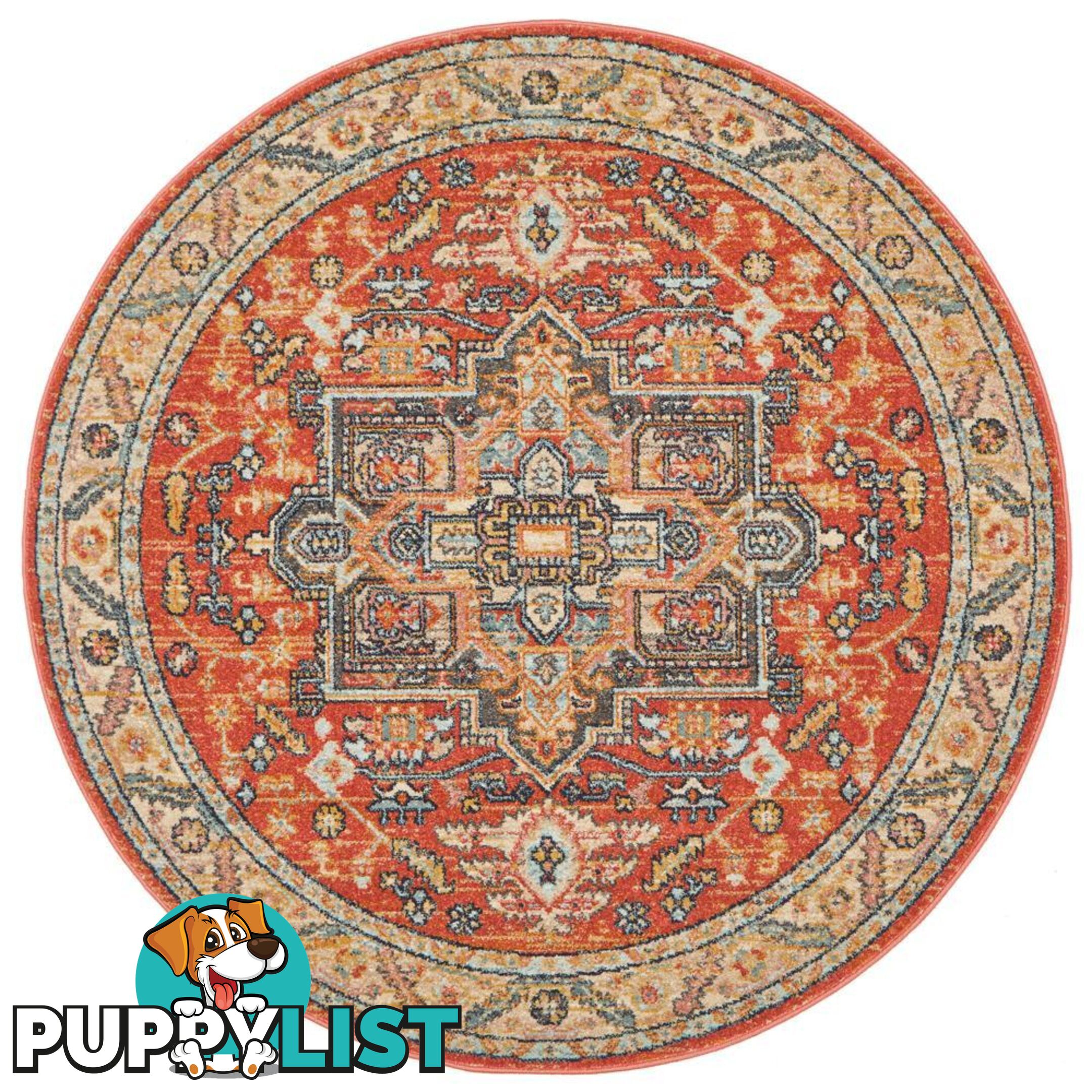 Legacy Round Terracotta Rug - Unbranded - 9375321883689