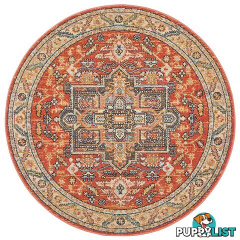 Legacy Round Terracotta Rug - Unbranded - 9375321883689