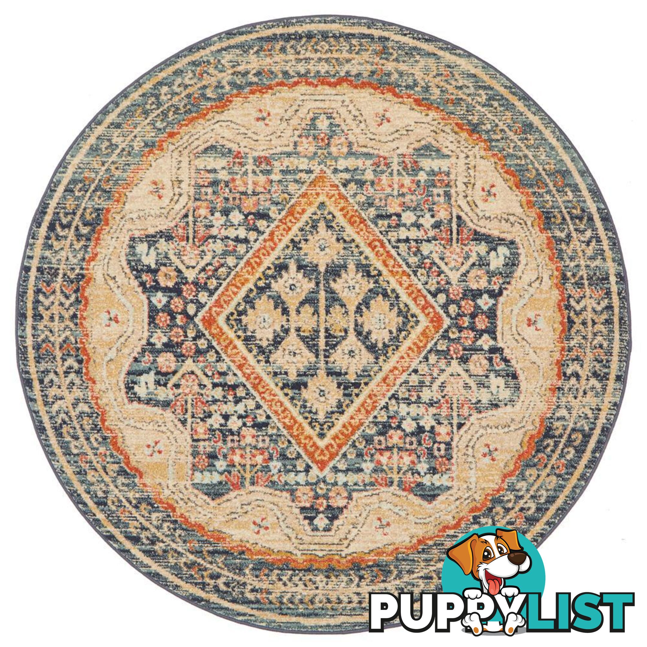 Legacy Round Soluk Mavi Rug - Unbranded - 9375321885362