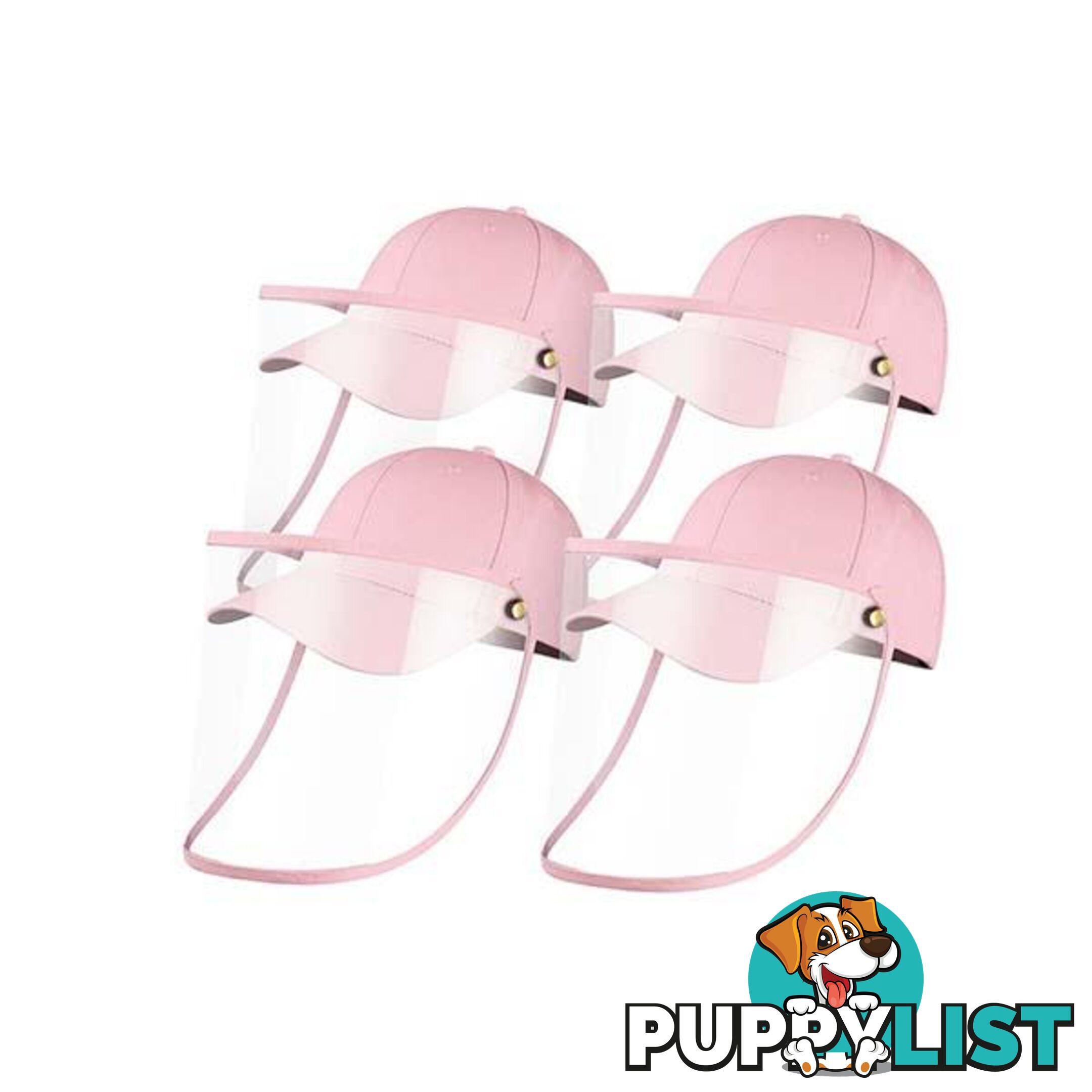 4X Outdoor Hat Anti Fog Dust Saliva Cap Face Shield Cover Kids Pink - Unbranded - 9476062095765