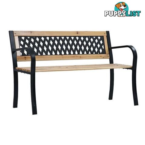 Garden Bench 120 Cm Solid Wood Seat - Unbranded - 8719883745992