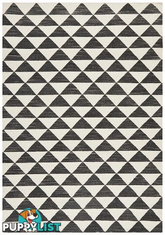 Studio Astrid Geo Flat Weave Wool Rug - Unbranded - 9375321833004