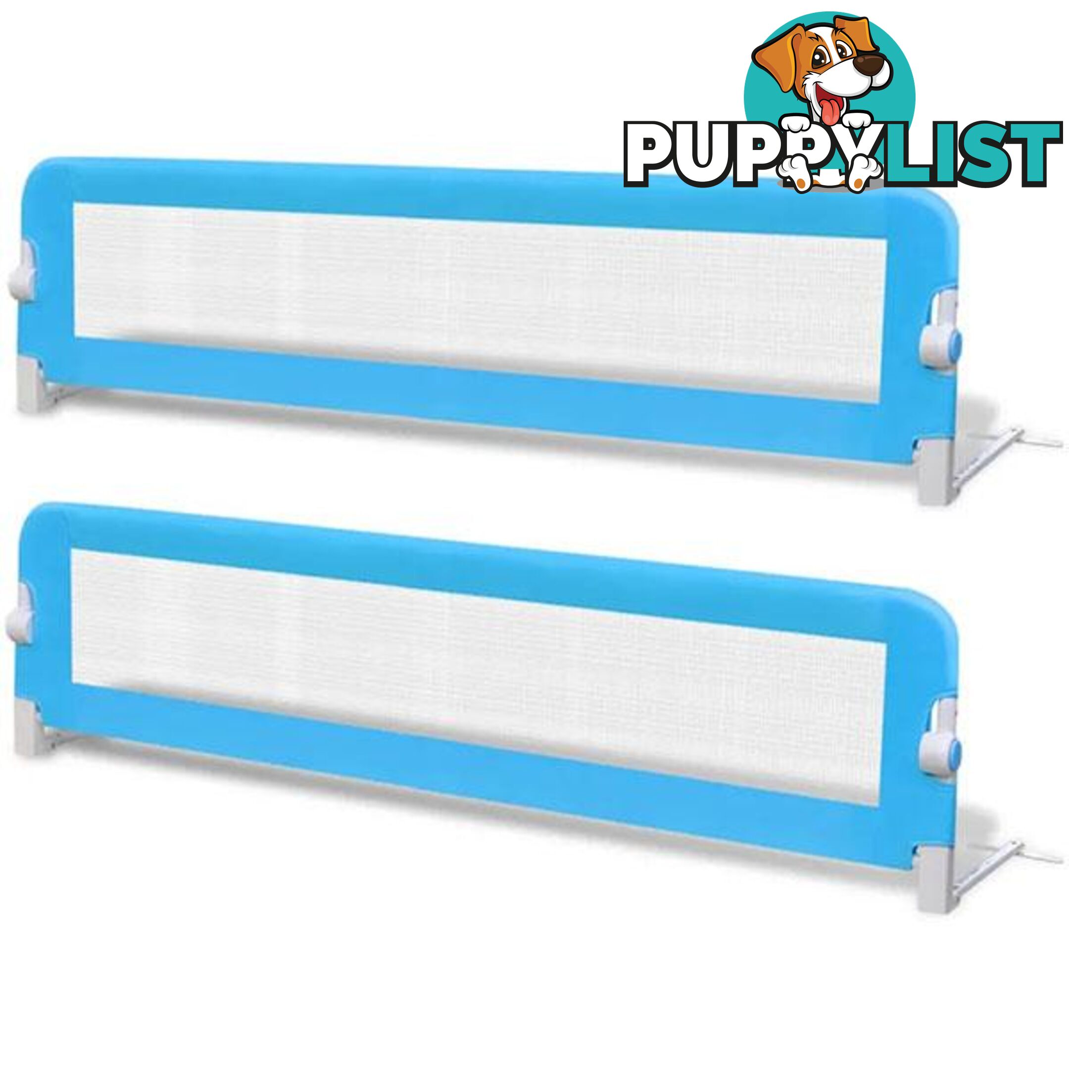 2 Pieces Blue Toddler Safety Bed Rail 150x42cm - Unbranded - 9476062107765