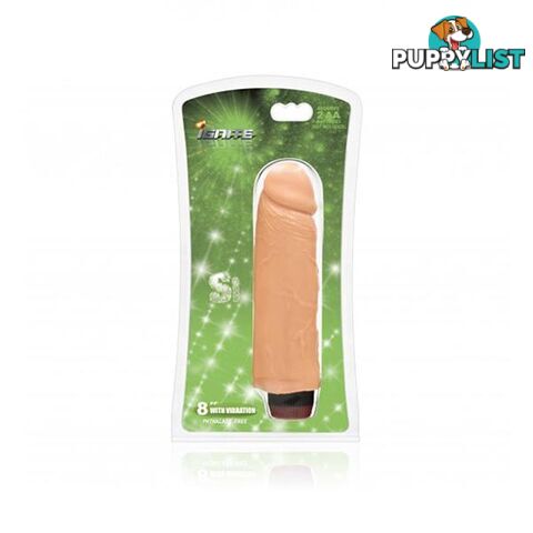 Cock With Vibration 8 Inch Vanilla - Ignite - 752875103002