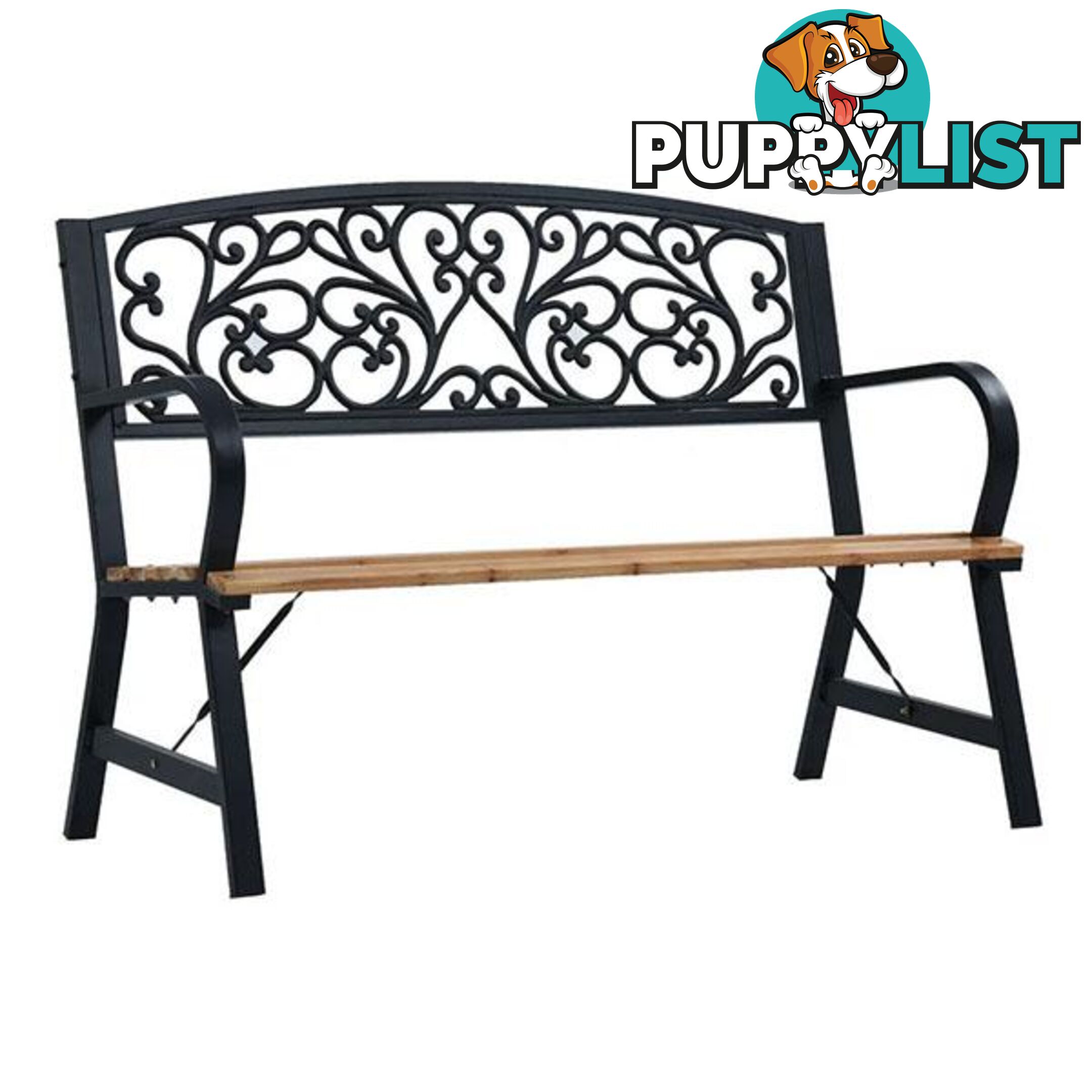 Garden Bench 120 Cm Solid Wood - Unbranded - 8719883745954