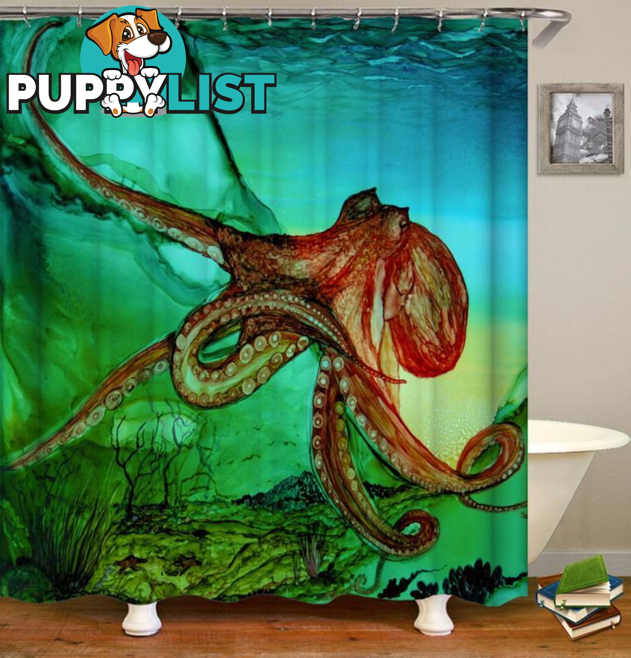 Wild Octopus Shower Curtain - Curtain - 7427045976979