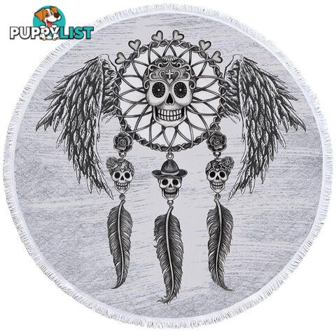 Dream Catcher Skulls Beach Towel - Towel - 7427046321044