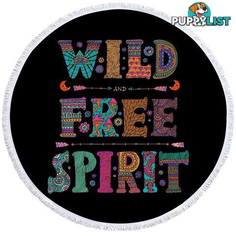 Black Background Wild Free Spirit Beach Towel - Towel - 7427046313346