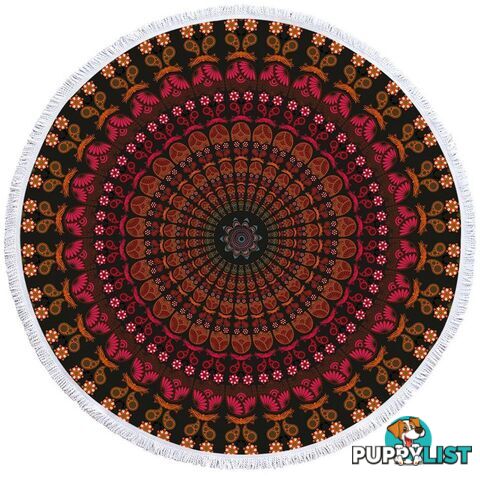 Reddish Mandala Beach Towel - Towel - 7427046317795