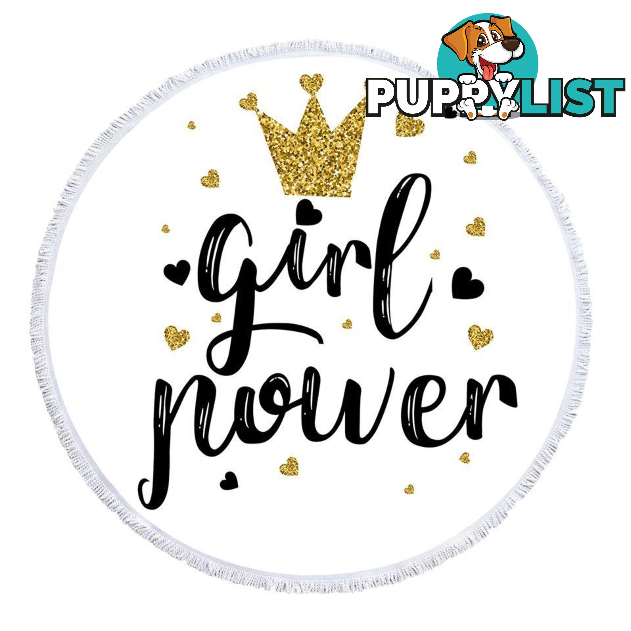 Crown Girl Power Beach Towel - Towel - 7427046343169