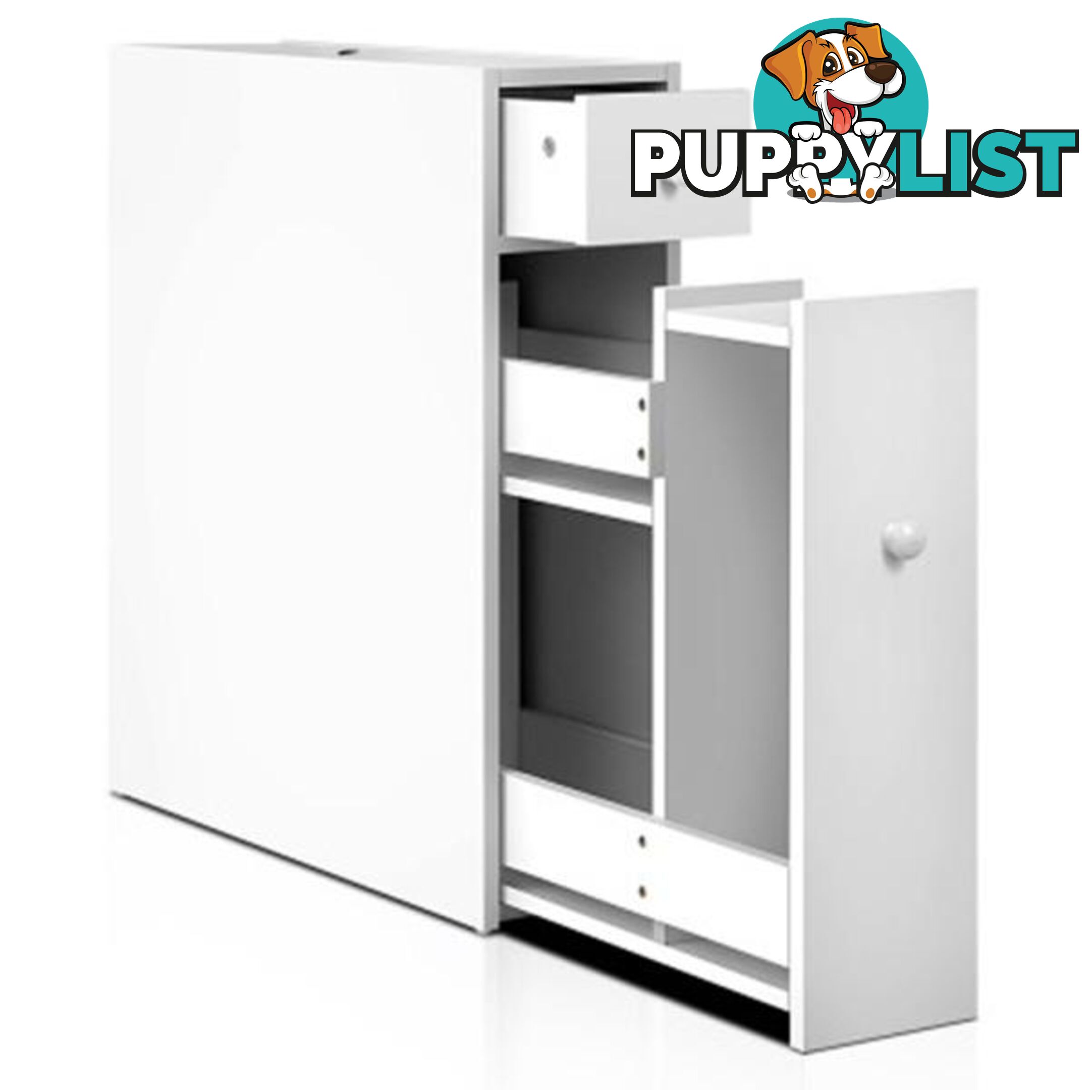 Storage Cabinet Bathroom - White - Unbranded - 4344744420165