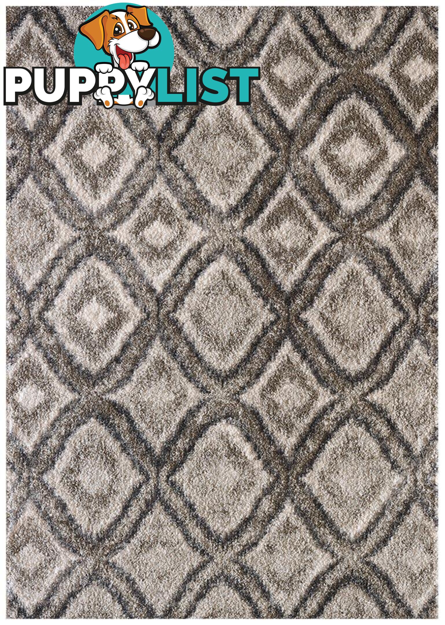 Capri Madison Bone Grey and Stone Diamond Modern Rug - Unbranded - 9375321829878