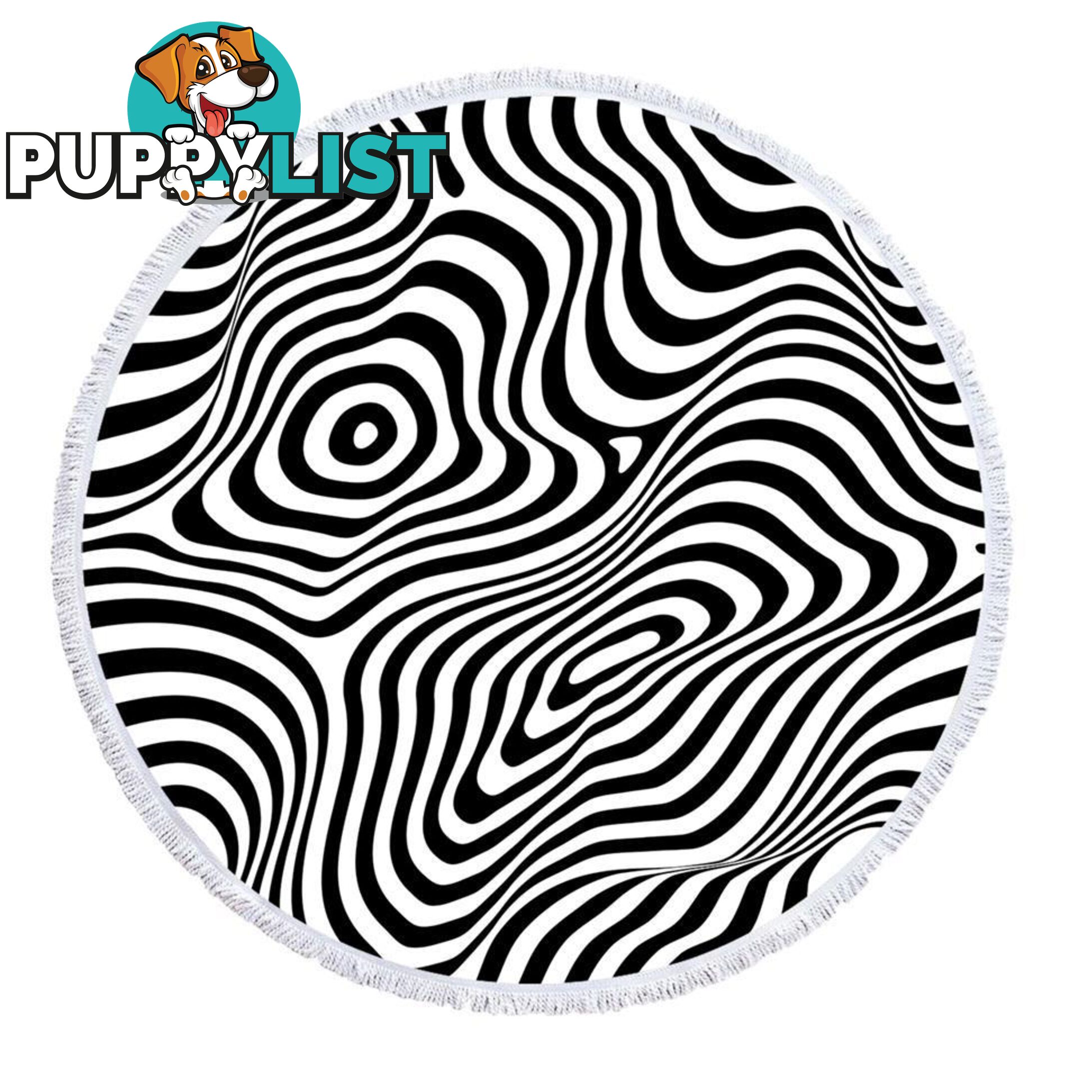 Zebra Illusion Beach Towel - Towel - 7427046341653