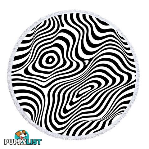 Zebra Illusion Beach Towel - Towel - 7427046341653