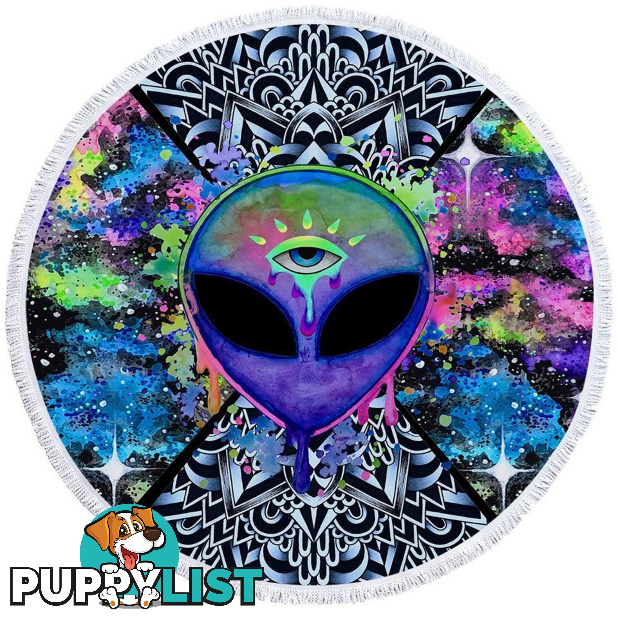 The Three Eyed Alien Beach Towel - Towel - 7427046314848