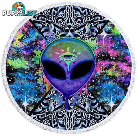 The Three Eyed Alien Beach Towel - Towel - 7427046314848