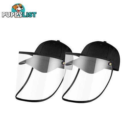 2X Outdoor Hat Anti Fog Dust Saliva Cap Face Shield Cover Adult Black - Unbranded - 9476062095383