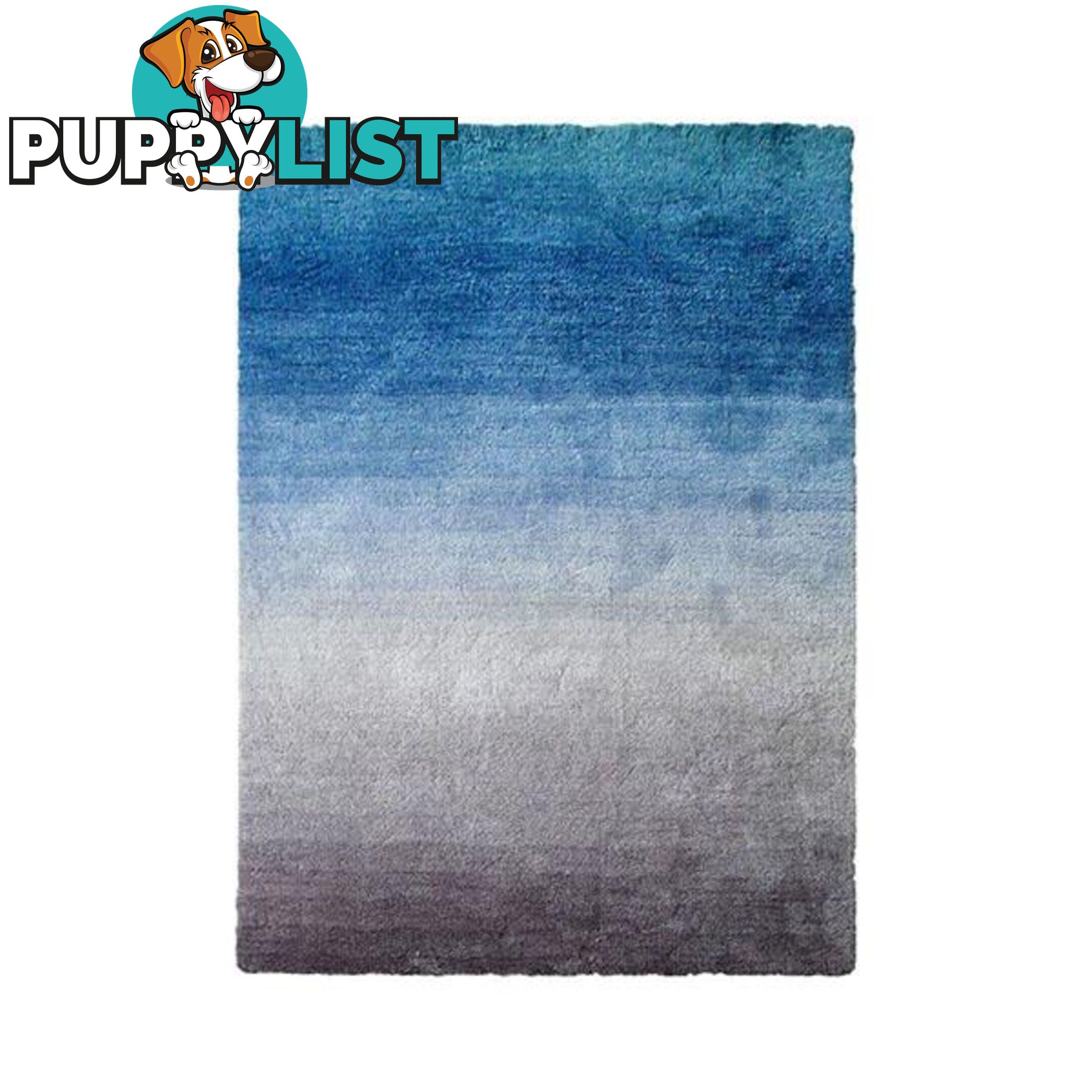 Gradience Grey Blue Polyester Shag Rug - Unbranded - 7427046073646