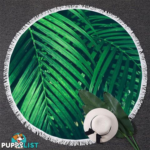 Palm Tree Leaves Beach Towel - Towel - 7427046333917